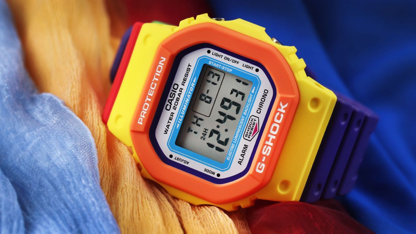 時光鐘錶公司- CASIO 卡西歐DW-5610DN-9DR G-SHOCK 經典新色樂高防震電子錶
